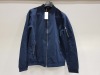 12 X BRAND NEW JACK & JONES JJERUSH BOMBER NOOS JACKETS ALL IN SIZE BLUE - ALL IN SIZE LARGE