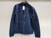 12 X BRAND NEW JACK & JONES JJERUSH BOMBER NOOS JACKETS ALL IN SIZE BLUE - ALL IN SIZE LARGE