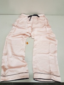 25 X BRAND NEW STRAIGHT CUT SILK PANTS - ALL IN PINK - ALL IN SIZE SMALL RRP £ 18.00 PP - TOTAL RRP £ 450.00 )