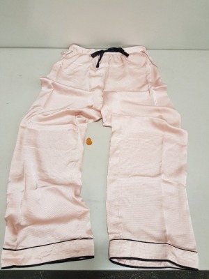 25 X BRAND NEW STRAIGHT CUT SILK PANTS - ALL IN PINK - ALL IN SIZE SMALL RRP £ 18.00 PP - TOTAL RRP £ 450.00 )