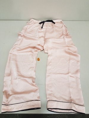 25 X BRAND NEW STRAIGHT CUT SILK PANTS - ALL IN PINK - ALL IN SIZE SMALL RRP £ 18.00 PP - TOTAL RRP £ 450.00 )