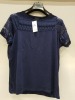20 X BRAND NEW DOROTHY PERKINS NAVY T-SHIRTS - ALL IN NAVY ALL IN SIZE UK 18