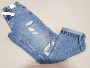14 X BRAND NEW TOPSHOP MOM JEANS IN VARIOUS SIZES TO INCLUDE 8 X IN SIZE UK 12 AND 6 X IN SIZE UK 6