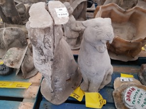 60 CM HEIGHT / SITTING LEOPARD MASTER CAST WITH LATEX SLIP & FIBRE GLASS MOULD (FOR CASTING PRODUCT TO RETAIL £99.99)