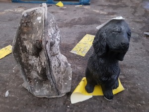 36 CM HEGHT DOG SPANIEL MASTER CAST WITH LATEX SLIP & FIBRE GLASS MOULD (FOR CASTING PRODUCT TO RETAIL £19.99)