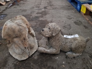 25 CM HEIGHT / 36 CM LENGTH DOG WITH SHOE MASTER CAST WITH LATEX SLIP & FIBRE GLASS MOULD (FOR CASTING PRODUCT TO RETAIL £24.99)
