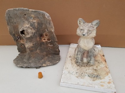 20 CM FOX SMALL MASTER CAST WITH LATEX SLIP & FIBRE GLASS MOULD (FOR CASTING PRODUCT TO RETAIL £12. 99)