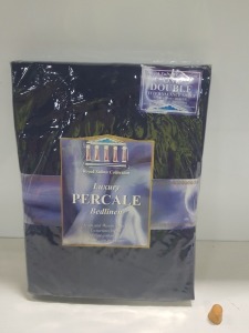 54 X BRAND NEW ROYAL SULTAN COLLECTION LUXURY PERCALE DOUBLE FITTED SHEETS IN 6 BOXES - (PLEASE NOTE PRODUCT PERFECT CONDITION, BOXES SLIGHT WATER DAMAGE)