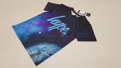 50 X BRAND NEW BOYS HYPE T-SHIRTS WITH TAGS - 9/10 YRS