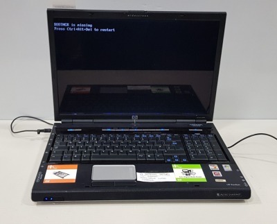 1 X HP DV8000 LAPTOP 17SCREEN WITH CHARGER (HARD DRIVE WIPED NO OS)