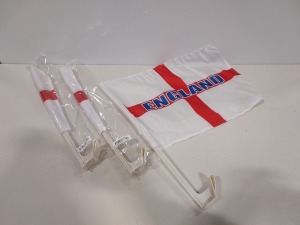 500 X BRAND NEW ENGLAND FLAGS FOR VEHICLES IN 10 BOXES