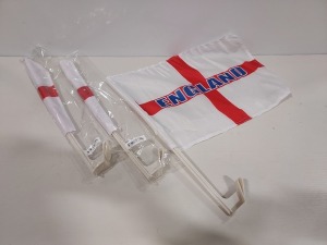 500 X BRAND NEW ENGLAND FLAGS FOR VEHICLES IN 10 BOXES