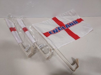 500 X BRAND NEW ENGLAND FLAGS FOR VEHICLES IN 10 BOXES