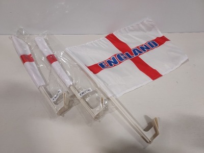 500 X BRAND NEW ENGLAND FLAGS FOR VEHICLES IN 10 BOXES