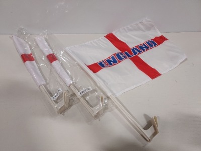 450 X BRAND NEW ENGLAND FLAGS FOR VEHICLES IN 9 BOXES