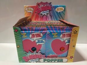 48 X BRAND NEW BUBBLE TRIX POPPERS IN 6 ASSORTED PACKS IN 1 BOX