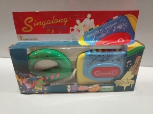 144 X BRAND NEW SINGALONG CASSETTE RECORDER IN 2 BOXES