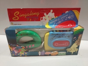 144 X BRAND NEW SINGALONG CASSETTE RECORDER IN 2 BOXES