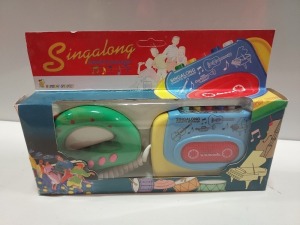 144 X BRAND NEW SINGALONG CASSETTE RECORDER IN 2 BOXES