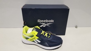 5 X BRAND NEW REEBOK ROAD SUPREME 2.0 RUNNING TRAINERS - IN YELLOW/NAVY - ALL IN SIZE KIDS UK 5