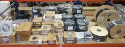 200 + PIECE BRAND NEW COMMERCIAL / HOMEWARE ELECTRICAL ITEMS TO INCLUDE 100M CLASS 1 4G 2.5 SQMM NYY-J PVC ELECTRIC CABLE ( CORE :BLACK , BROWN , GREY , GREEEN AND YELLOW ) - 16676 , 2X 100M NYY 4 X 1.5 SQMM IEC 60502-1 BLACK TSE CABLES , M25X1.5 C