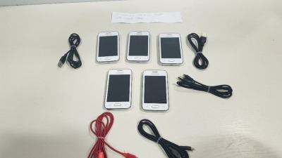 5 X WORKING SAMSUNG PHONES WITH CHARGE CABLES