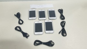 5 X WORKING SAMSUNG PHONES WITH CHARGE CABLES