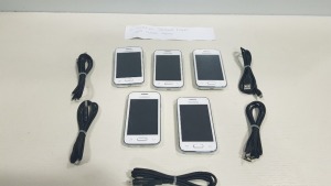 5 X WORKING SAMSUNG PHONES WITH CHARGE CABLES