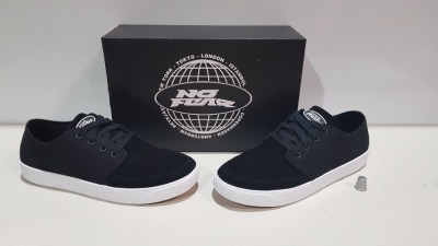 5 X BRAND NEW BOXED NO FEAR SLAM ( SN10) TRAINERS - IN BLACK/WHITE - ALL IN SIZE UK 8 ( RRP £ 74,99 PP - TOTAL RRP £ 374.95 )