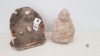 1 X CHINESE BUDDHA SIZE 26CM X 17CM WITH 2 X FIBRE GLASS MOULDS AND LATEX SLIPS