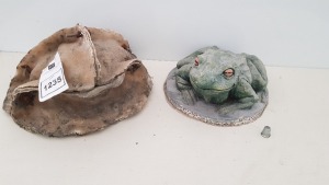 1 X LARGE FROG SIZE 30CM X 15CM WITH FIBRE GLASS MOULD AND LATEX SLIP