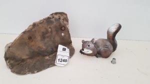 1 X SMALL SQUIRREL SIZE 14CM X 14CM WITH FIBRE GLASS MOULD AND LATEX SLIP