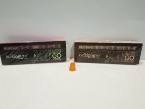 50 X BRAND NEW BELLAPIERRE XII EYE SHADOW PALETTE IN NATURAL AND SMOKEY (x25 OF EACH)