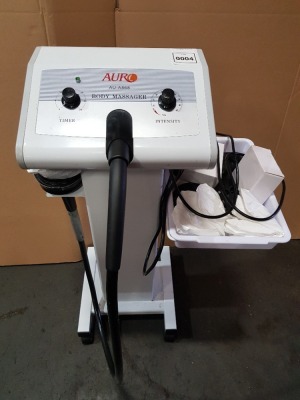 AURO AU-A868 BODY MASSAGER (WITH HAND GUN, VARIOUS SIZED HEADS & POWER LEAD)