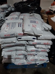 60 X 25KG BAGS SCANGRIT EXPENDABLE ABRASIVE GRADE 3 ON ONE PALLET GRIT SIZE 0.20-1.70MM