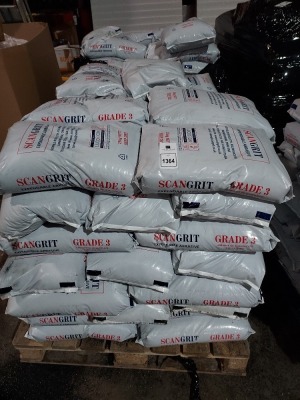 60 X 25KG BAGS SCANGRIT EXPENDABLE ABRASIVE GRADE 3 ON ONE PALLET GRIT SIZE 0.20-1.70MM