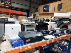 25 X MIXED LOT TO INCLUDE HANNSPREE MONITOR, EPSON CARTRIDGES VARIOUS HP PRINTERS AND LASERJET INK, TEXET LAMINATOR AND VARIOUS OFFICE EQUIPMENT.