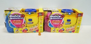 18 X BRAND NEW ZURO BUNCH O BALLOONS SELF-SEALING PARTY BALLOONS MACHINE (NOTE: EURO PLUG) - RRP £29.99 EACH TOTAL £539.82 - IN 3 CARTONS