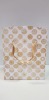 112 X PACKS OF 12 OF GIFT BAGS IN WHITE AND GOLD - IN 8 BOXES-29CM HEIGHT- 22CM WIDTH- 14CM DEPTH