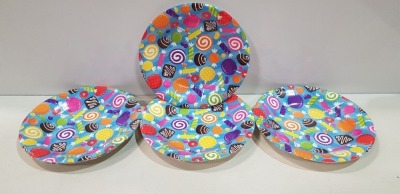 960 X BRAND NEW PACKS OF 10 SWEET DESIGN PAPER PLATES IN 6 BOXES-20CM