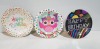 360 X PACKS OF 10 BRAND NEW PARTY PLATES IN VARIOUS STYLES IE HAPPY BIRTHDAY,AND OWL