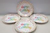 300 X PACKS OF 10 BRAND NEW HAPPY BIRTHDAY PAPER PLATES - IN 5 BOXES - SIZE 26CM