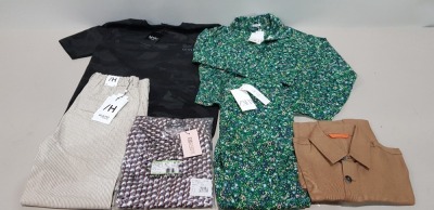 25 PIECE BRAND NEW CLOTHING LOT CONTAINING -ZARA DRESS - USA PRO SHORTS - ETC -IN VARIOUS SIZES IN 1 TRAY - TRAY NOT INCLUDED, BARDOT ANIMAL TOP- MISSGUIDED SHIRT -ZARA PANTS -ZARA TOPS ETC - IN VARIOUS SIZES - IN 1 TRAY - TRAY NOT INCLUDED