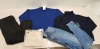 25 PIECE BRAND NEW CLOTHING LOT CONTAINING - ZARA KNITTED JUMPER- ZARA LEATHER STYLE PANTS -H&M KNITTED TURTLE NECK JUMPER- COTTON SOCKS- H&M KNITTED VEST -ETC - IN VARIOUS SIZES - IN 1 TRAY - TRAY NOT INCLUDED