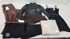 25 PIECE BRAND NEW CLOTHING LOT CONTAINING MUUBAA LEATHER JACKET - I SAW IT FIRST BLAZERS - BOOHOO DRESSES - PRETTYLITTLETHING TOPS - GLAMORISE UNDERWEAR AND H&M SWEATSHIRTS ETC.ALL IN VARIOUS SIZES