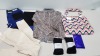 25 PIECE BRAND NEW CLOTHING LOT CONTAINING RAGGED DENIM JEANS - MISSGUIDED CARDIGAN - MISSGUIDED BODYSUITS - TOPSHOP PETITE RIPPED JEANS AND BERSHKA LONG SLEEVE TOPS ETC. - ALL IN VARIOUS SIZES - IN 1 TRAY (NOT INCLUDED)