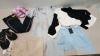 25 PIECE BRAND NEW CLOTHING LOT CONTAINING MISSGUIDED CROP BLAZER - NIKE SPORT LEGGINGS - PARIS ATLEIER CARDIGAN - PERCIFIC REPUBLIC FLARE JEANS AND PRETTYLITTLETHING MIDI DRESS ETC - ALL IN VARIOUS SIZES - IN 1 TRAY (NOT INCLUDED)