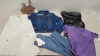 25 PIECE BRAND NEW CLOTHING LOT CONTAINING M&S TROUSERS - PARIS ATLEIA HAND BAGS - ZARA PANTS - MISSGUIDED WIDE LEG TROUSERS AND RUTH LANGSWORTH DENIM JACKET ETC - ALL IN VARIOUS SIZES - IN 1 TRAY (NOT INCLUDED)