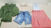 25 PIECE BRAND NEW CLOTHING LOT CONTAINING NINA LEONARD THROUGH OVER BLOUSE - YESPINK DENIM SHORTS - PEEK & BEAU BODYSUIT -UNIQUE 21 WIDE SKIRT - MISS SELFRIDGES KNITTED CARDIGAN - ETC - ALL IN VARIOUS SIZES - IN 1 TRAY (NOT INCLUDED)