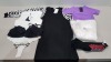 25 PIECE BRAND NEW CLOTHING LOT CONTAINING RIVER ISLAND FAUX LEATHER PANTS - MP TEMPO CROP TOP - TAVIN MIDI DRESS - THREADBARE TURTLE NECK BODY SUIT - PETITE SATIN SLIP DRESS - ETC - ALL IN VARIOUS SIZES - IN 1 TRAY (NOT INCLUDED)